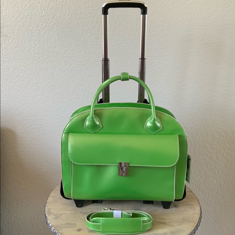 McKlein GLEN ELLYN, Patented Detachable -Wheeled Ladies' Laptop Briefcase